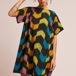 Anthropologie Norblack NorWhite Ikat Swing Tent Dress Women’s Size XS